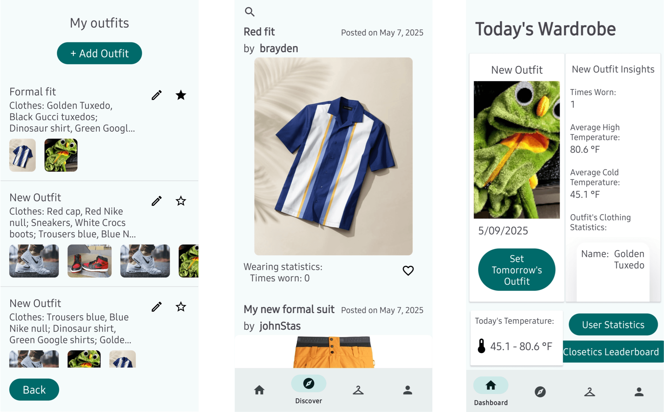 Closetics project screenshot